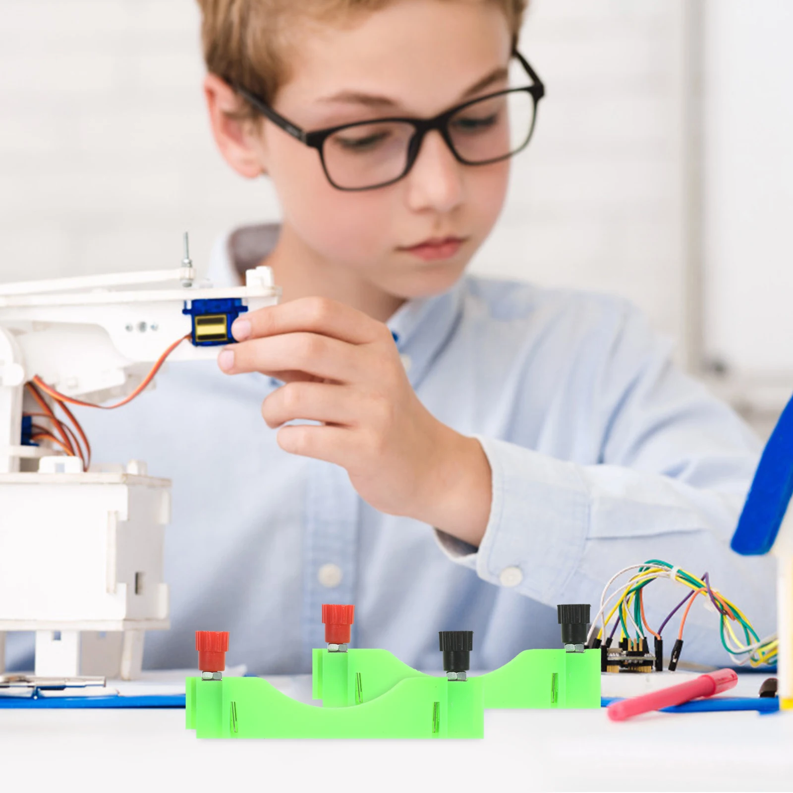 

6pcs Aa Box Physics Labs Holder Circuit Learning Tool Science Experiment For Stem Projects