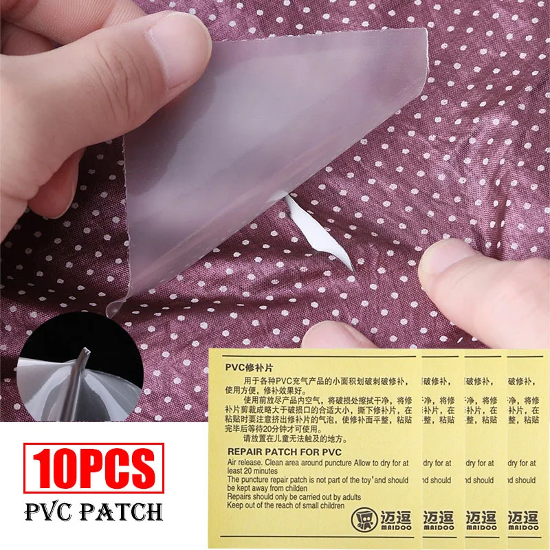 5/10Pcs PVC Waterproof Transparent Self Adhesive Nylon Sticker Cloth Patches Outdoor Tent Jacket Repair Tape Patch Accessories