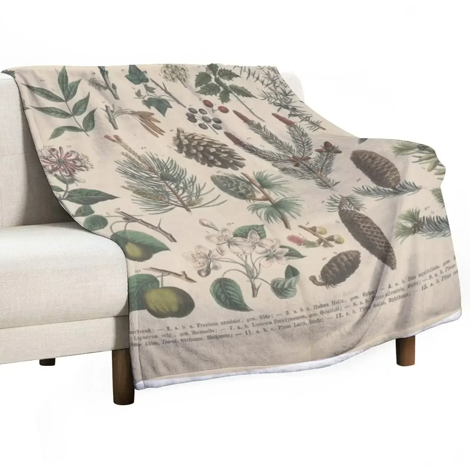 

Vintage botanical illustration Throw Blanket For Baby Retros Extra Large Throw Blankets