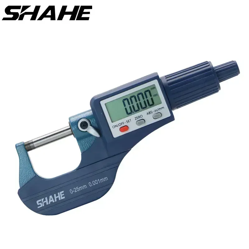 Shahe 0-25/25-50/50-75/100mm 마이크론 디지털 외부 마이크로미터 전자 마이크로미터 게이지 0.001mm 디지털 도구 캘리퍼스