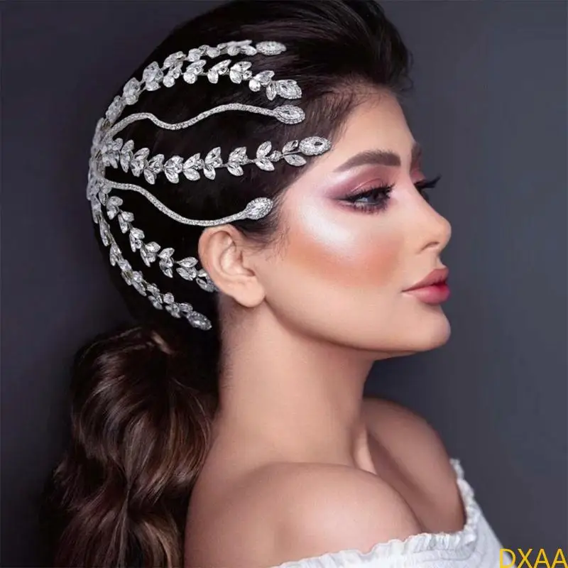 

DXAA Elegant Jeweled Hair Jewelry Tiaras Headpieces for Pageant Prom Party Wedding Stage Bride for Evening Dress