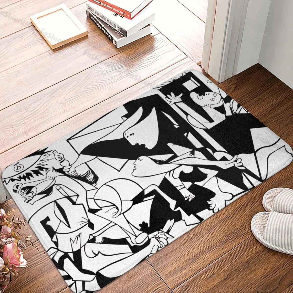 

Pablo Picasso Bathroom Non-Slip Carpet Pablo Guernica 1937 Artwork Flannel Mat Entrance Door Doormat Floor Decoration Rug