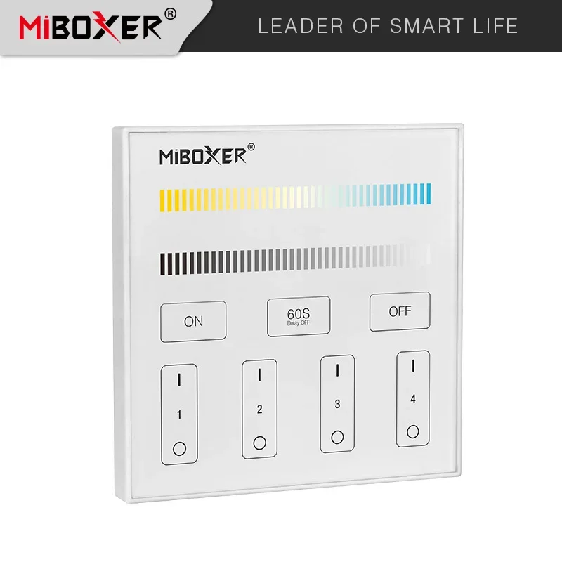 MiBoxer-Interruptor de pared de Panel táctil DMX512 Master 86, decodificador remoto de voltaje constante DMX512 y RDM DC12 ~ 24V