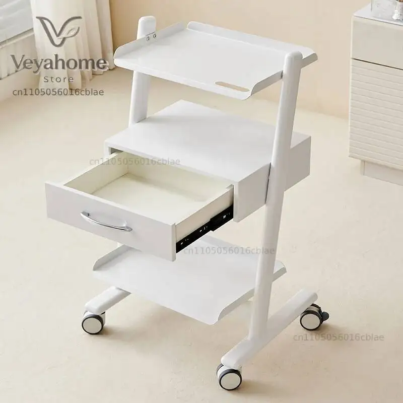 Trendy Moving Salon Trolley Beauty Storage Modern Nordic Trolley Cart Portable Luxury Carritos Organizadores Salon Furniture