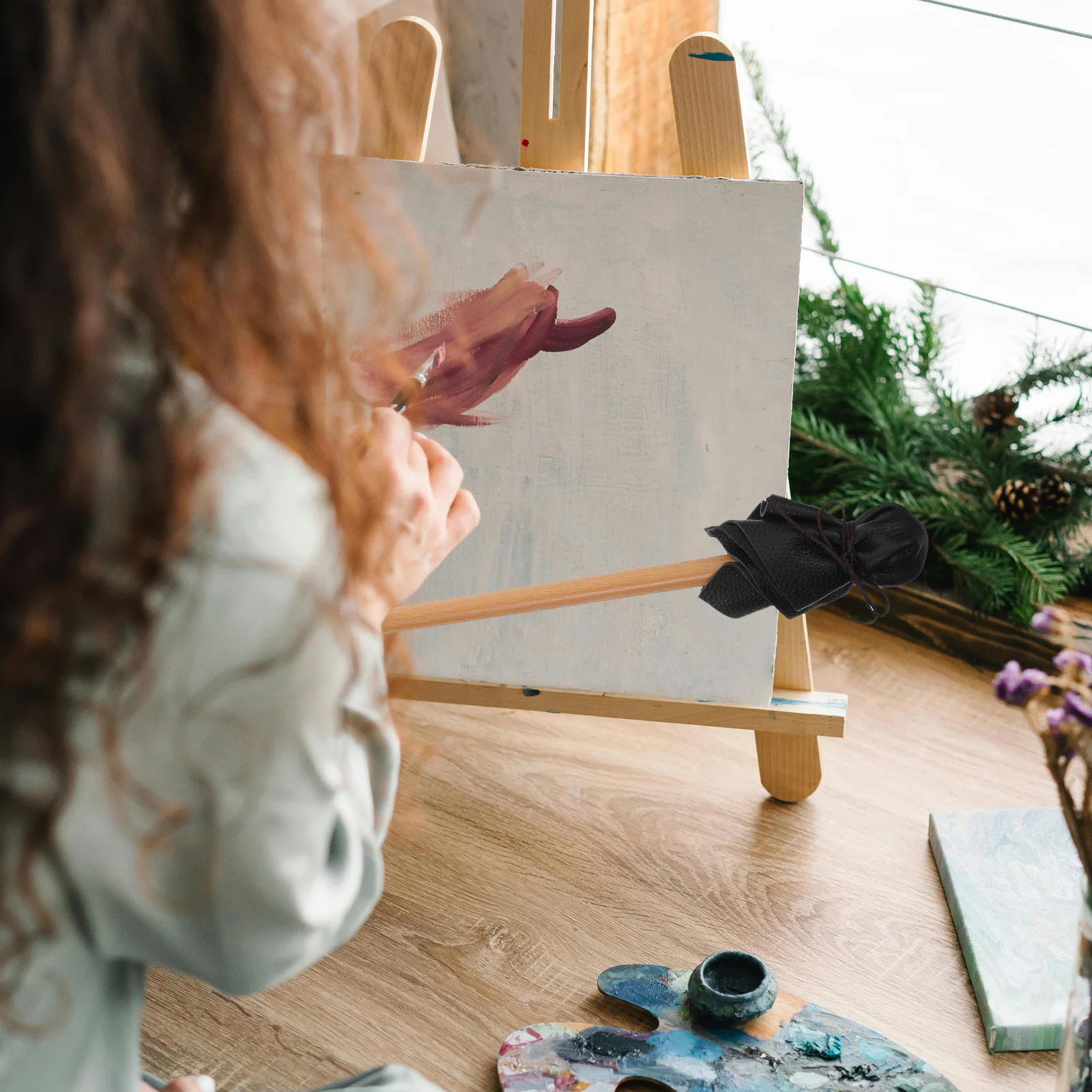 

20.5 Inch Painting Support Stick Beechwood Hand Steadying Tool For Oil Acrylic Art Lightweight Mahl Stick For Detailed Work