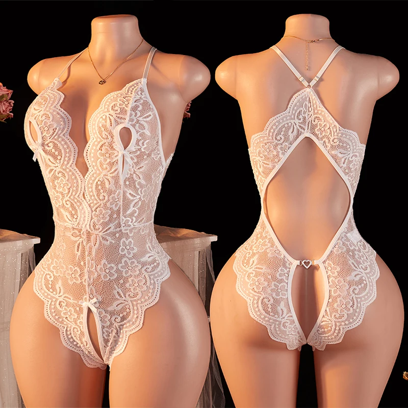 Transparent Sexy Lingerie For Women 18 Hot Erotic Underwear Sexy Costume Lace Open Crotch Lingerie Set Bodysuit Lingerie image 6