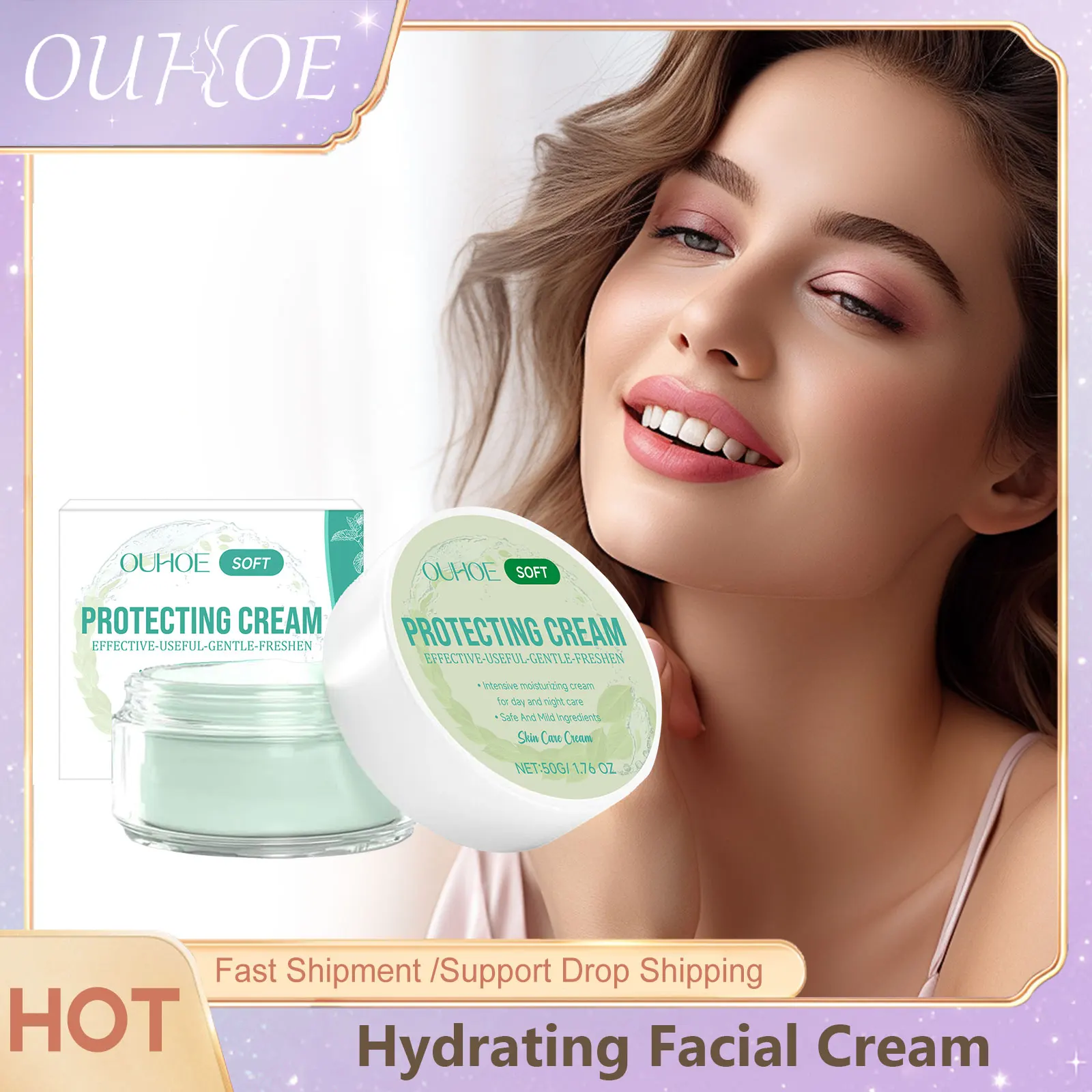 

Moisturizing Face Cream Deep Nourishing Fade Fine Lines Smooth Skin Refreshing Brightening Face Daily Hydrating Facial Cream