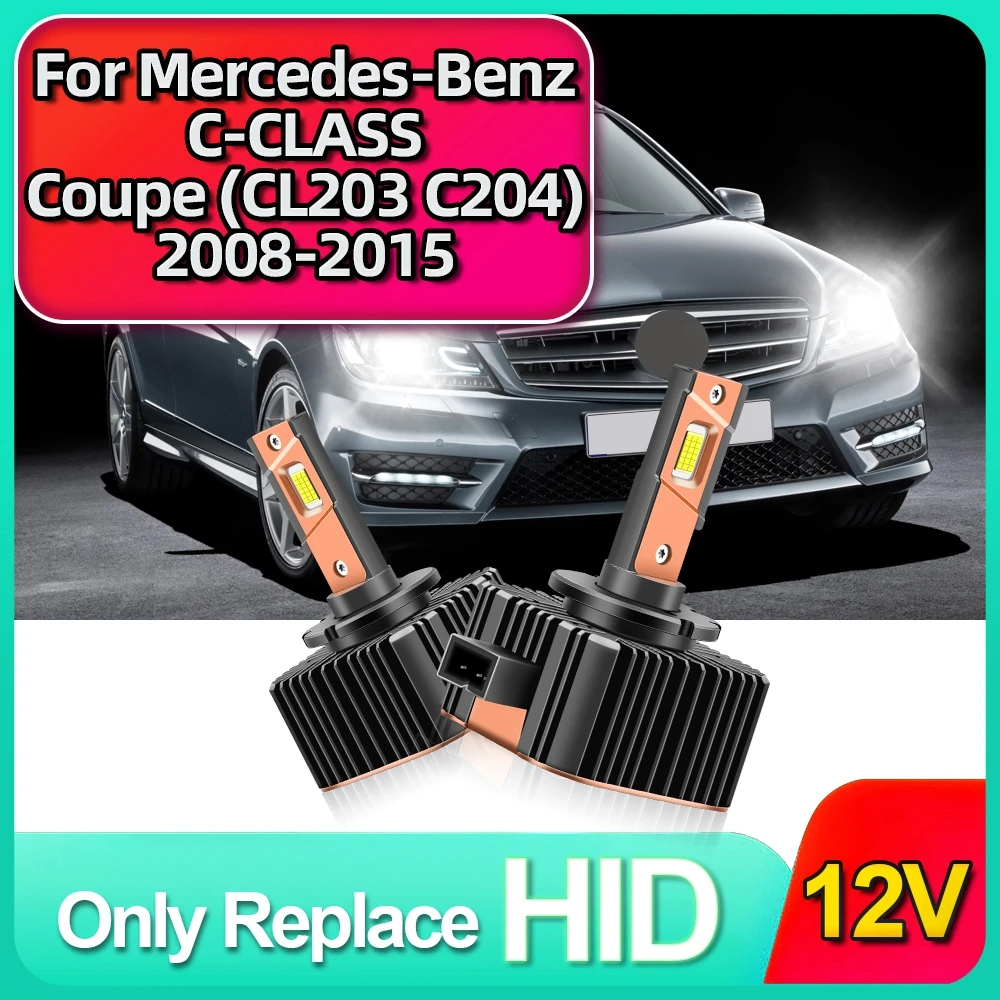 Headlights HID D1S to LED 110W/Pair 35000LM For Mercedes-Benz C-CLASS Coupe (CL203 C204) 2008 2009 2010 2011 2012 2013 2014 2015