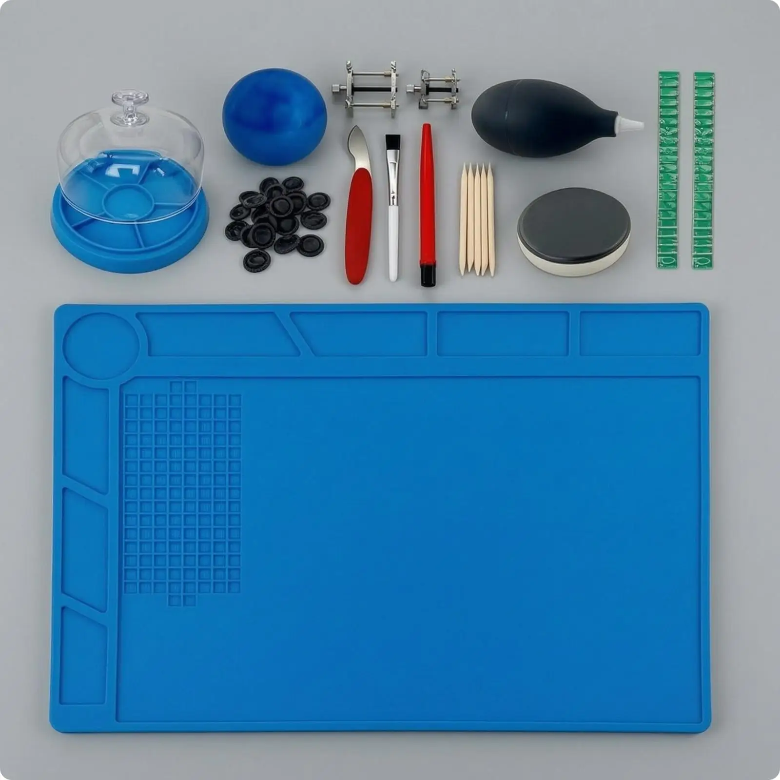 Watch Repair Kit Anti-Slip Pad Heat-Resistant for Watchmakers, Jewelers
