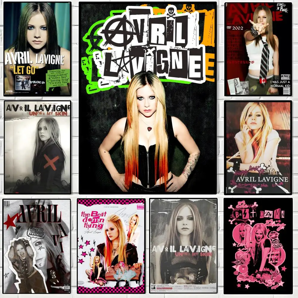 A-Avril Lavigne Poster High-quality vintage prints & posters for home, bar, cafe, aesthetic wall art.