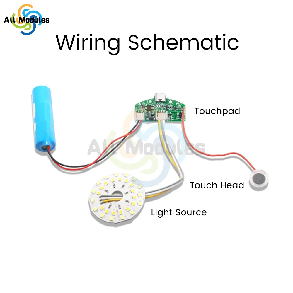 TYPE-C lampa biurkowa z obwodem USB ładująca nieskończenie ściemnialny moduł sterujący lampką nocną ładujący dotykowy Bi-kolorowa płyta