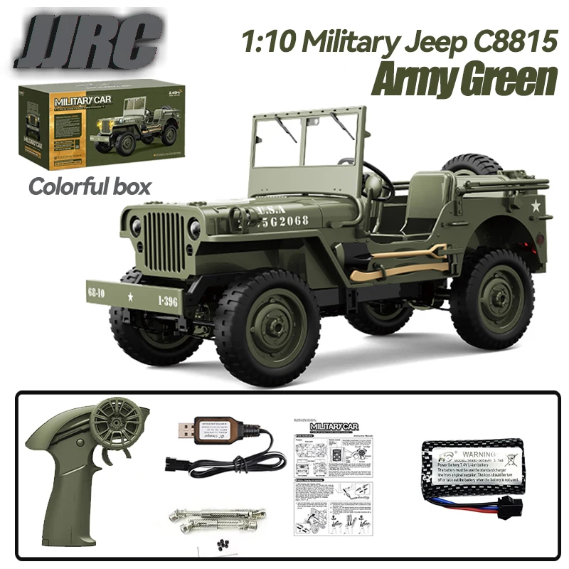 C8815 1/10 WILLYS JEEP 2.4G Rc Car 1941 4WD RTR Crawler Climbing