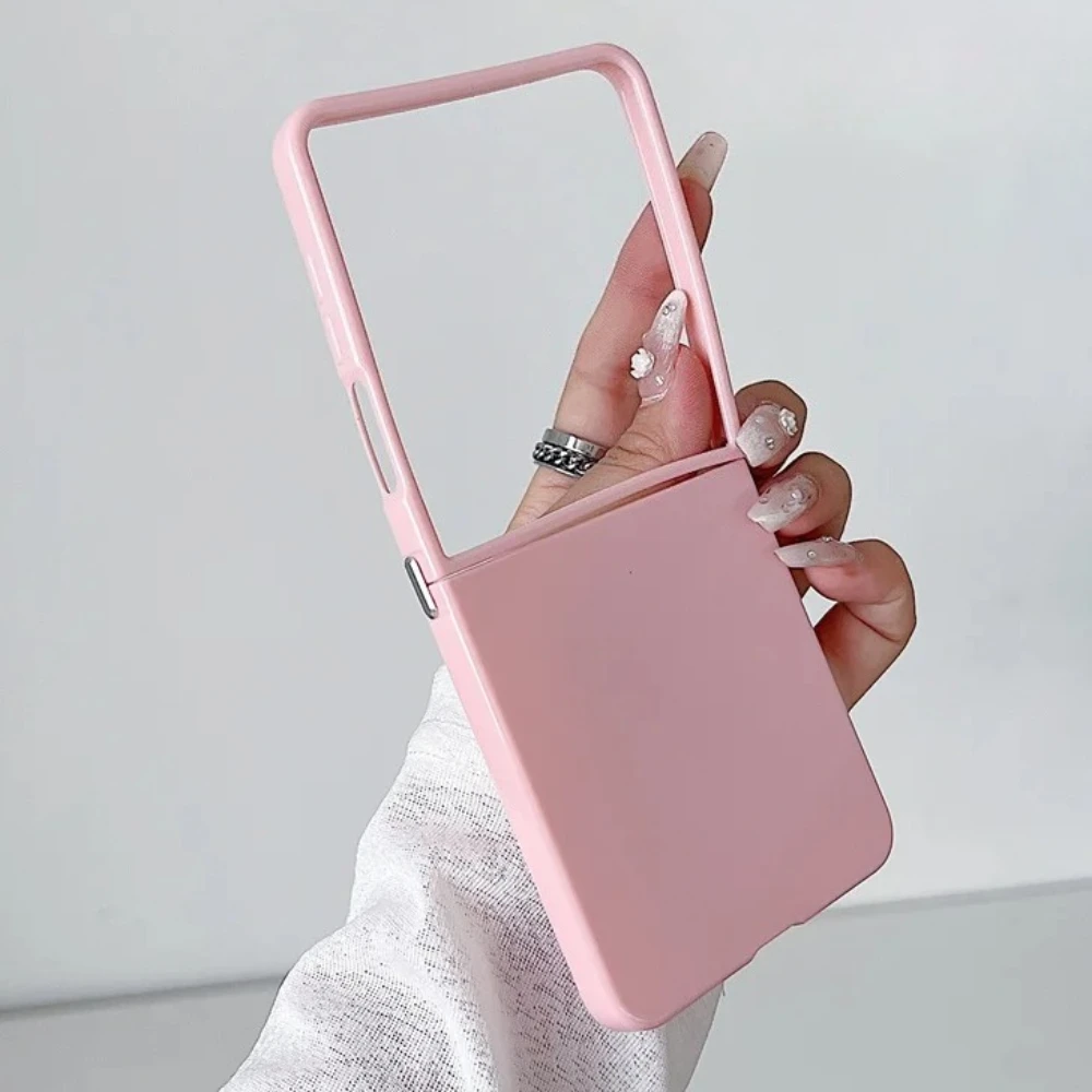 Bonbonfarbene, stoßfeste Handyhülle für Samsung Galaxy Z Flip 7, 6, 5, 4, 3, Flip7, Flip6, Flip5, 5G, matt, hart, PC + TPU-Schutzhülle