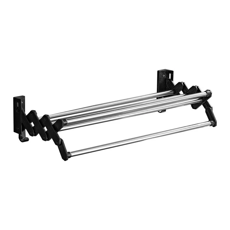 

Bathroom Telescopic Towel Rack Multi-functional wall-mounted telescopic folding clothes rack Hotel Bathroom Shelf