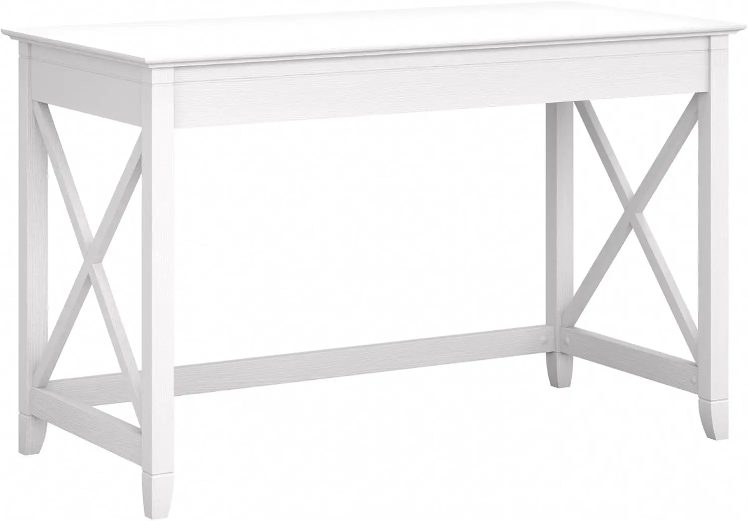 Bush Furniture Key West 48W Writing Desk in Pure White Oak