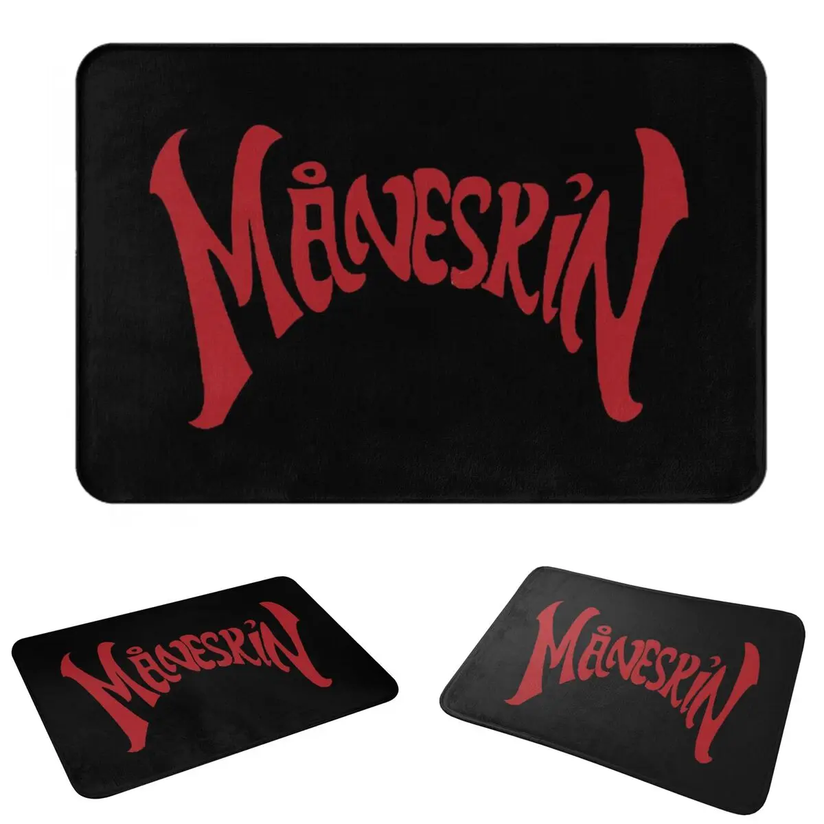 Maneskin Red Logo Doormat Cushion Carpet Rug Kitchen Entrance Home Floor Mat for Living room Footpad Mats
