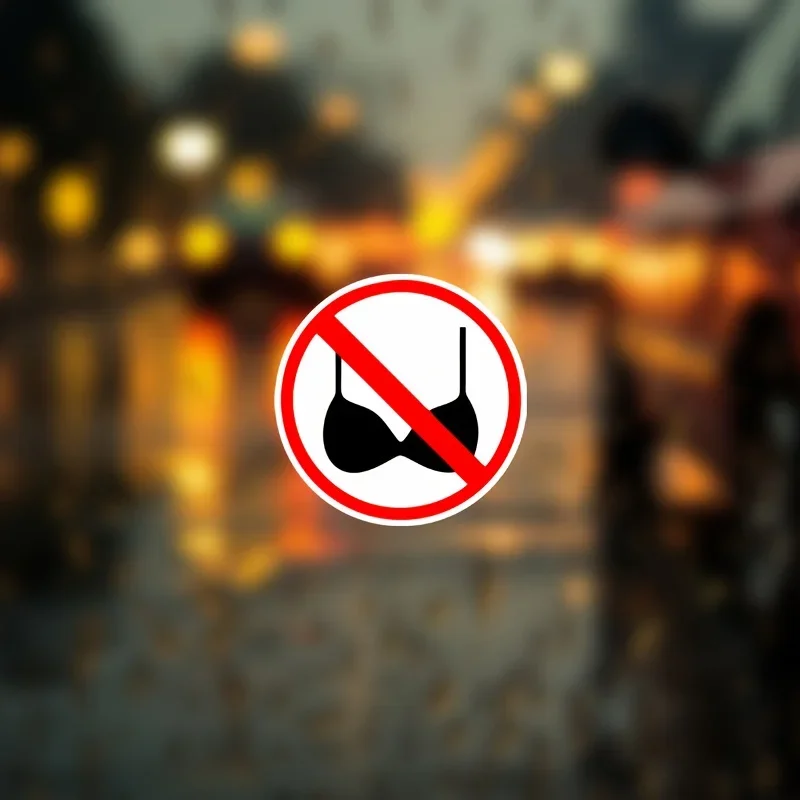 

1PC "No Bra Funny Car Sticker, Waterproof Vinyl Decal, Humorous Auto Window Sticker for Car Truck, Cool Funny Decor Sticker"