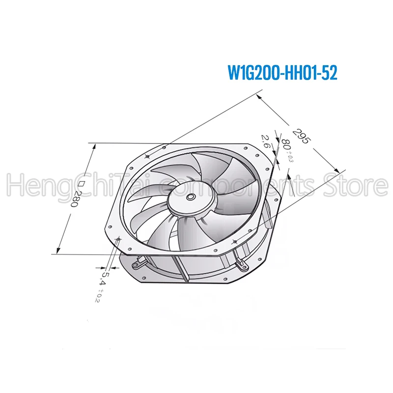 Original 100% Working W1G200-HH01-52 48V 55W 1.3A 225*80mm Fan