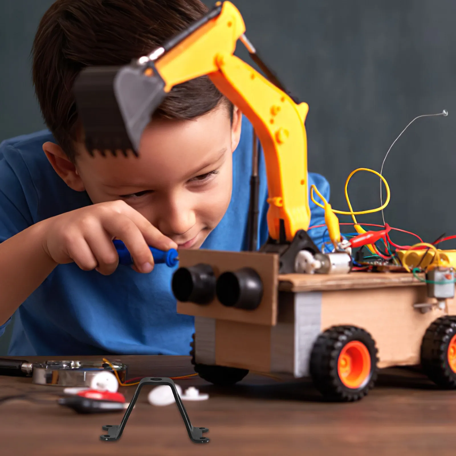 

Rc Spare Tire Bracket Heavy Duty Iron Rear Wheel Carrier for Climbing Car Models Easy Install Spare Tire Rack Sturdy Texture