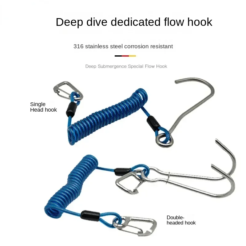 appropriateStainless Steel Double-Headed Reef Hoy Stainless Steel Hook Telescopic Hanging Buckle Top Underflow Discharge