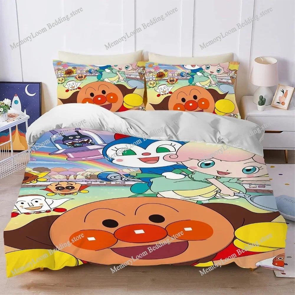 Classic Anime Duvet Cover Set Home Style Bedding Soft Laundry Cotton A-Anpanman Bed Four Seasons Student Dormitory Home Textile