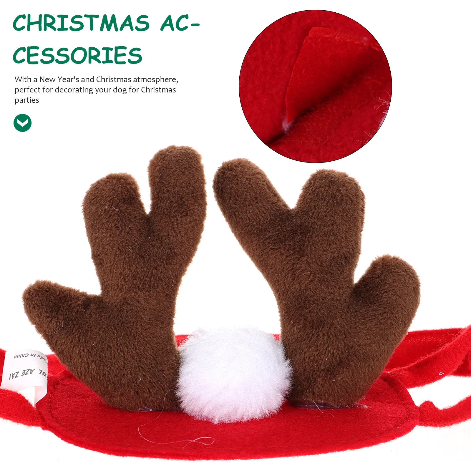 

1Set Christmas Deer Antler Headband Pet Collar Scarf Decorative Dog Xmas Hair Clasp Accessories Dog Xmas Hair Clasp