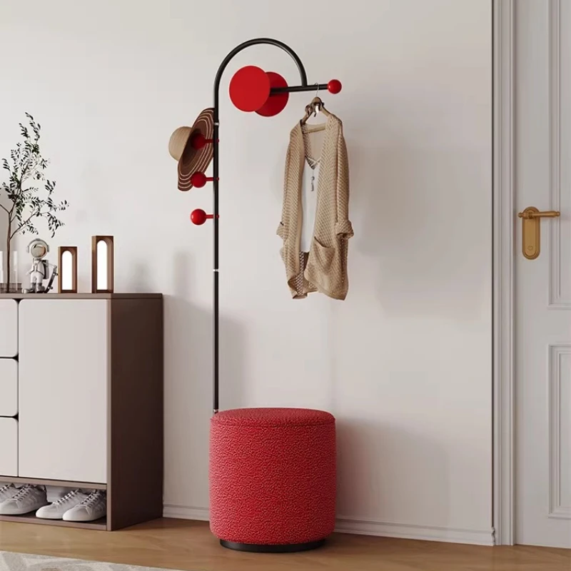 

Recamera Trolley Coat Rack Modern Luxury Iron Balcony Organizer Coat Rack Mobile Wardrobe Perchero Ropa De Pie Hallway Furniture