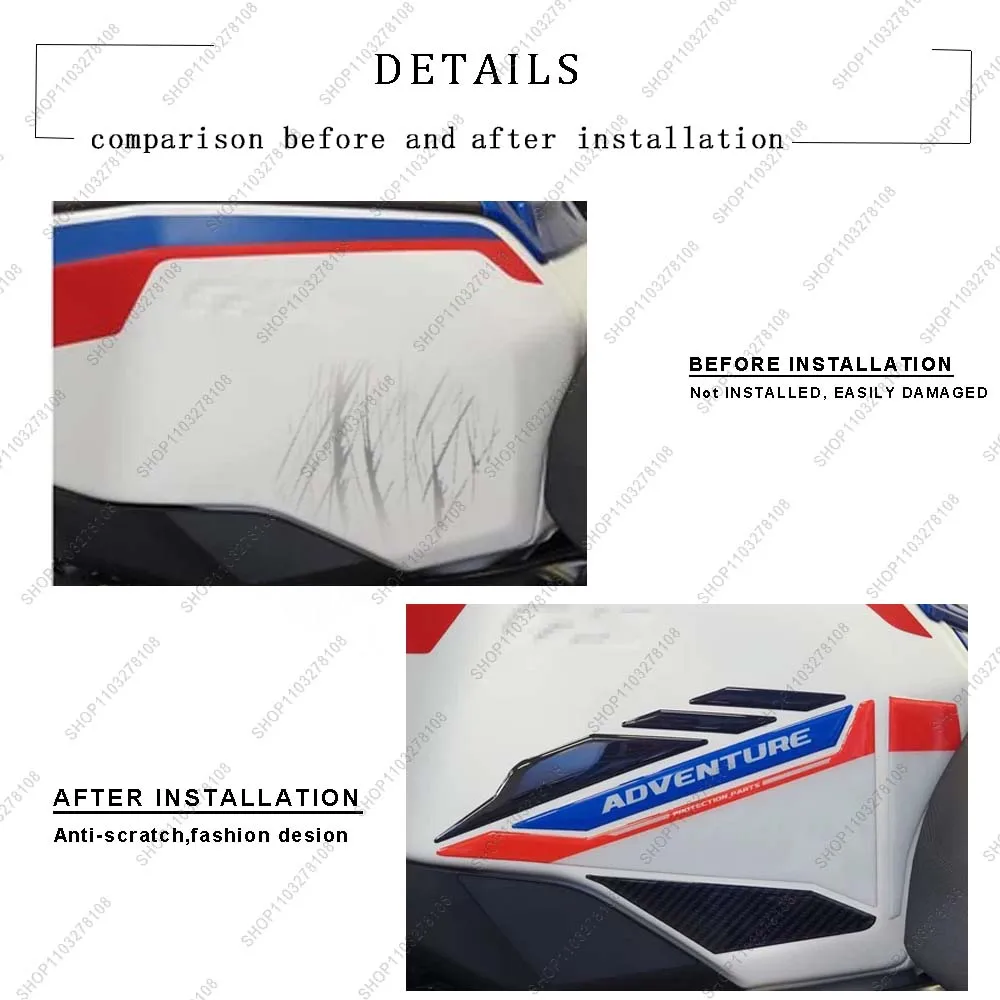 New R1300GS Sticker Motorcycle Accessories 3D Epoxy Resin Sticker kit For Bmw R1300 GS Adv Trophy 2025 Non-slip Tank Pad Sticker