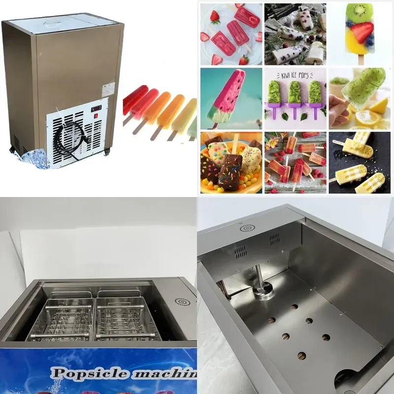 Commercial Popsicle Stick Machine with Different Molds Reasonably Priced Ice Lolly Maker for Home and Business Use