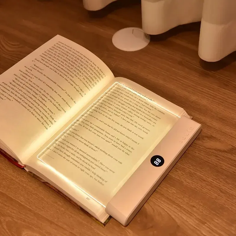 LED Book Light and Night Light 2 in 1, 3 Color Temperatures & Stepless Dimming, USB Rechargeable Reading Light with Timer for Ni