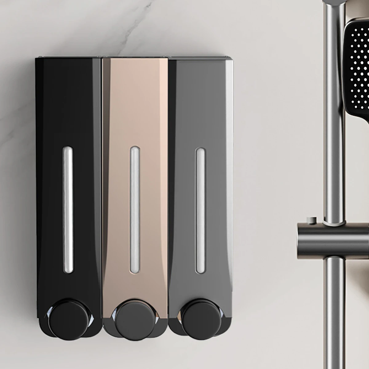 

Дозатор для мыла на 500 мл, настенный, с ручным нажатием, для жидкого мыла, шампуня, геля для душа, большой емкости.