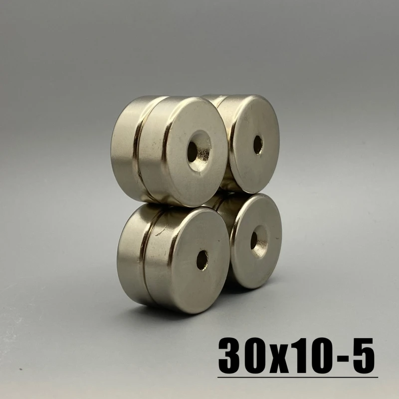 2/5/10/20Pcs 30*10 Hole 5mm N35 Neodymium Disc Magnet 30x10-5mm Round Super Powerful Strong Permanent Magnetic Imanes