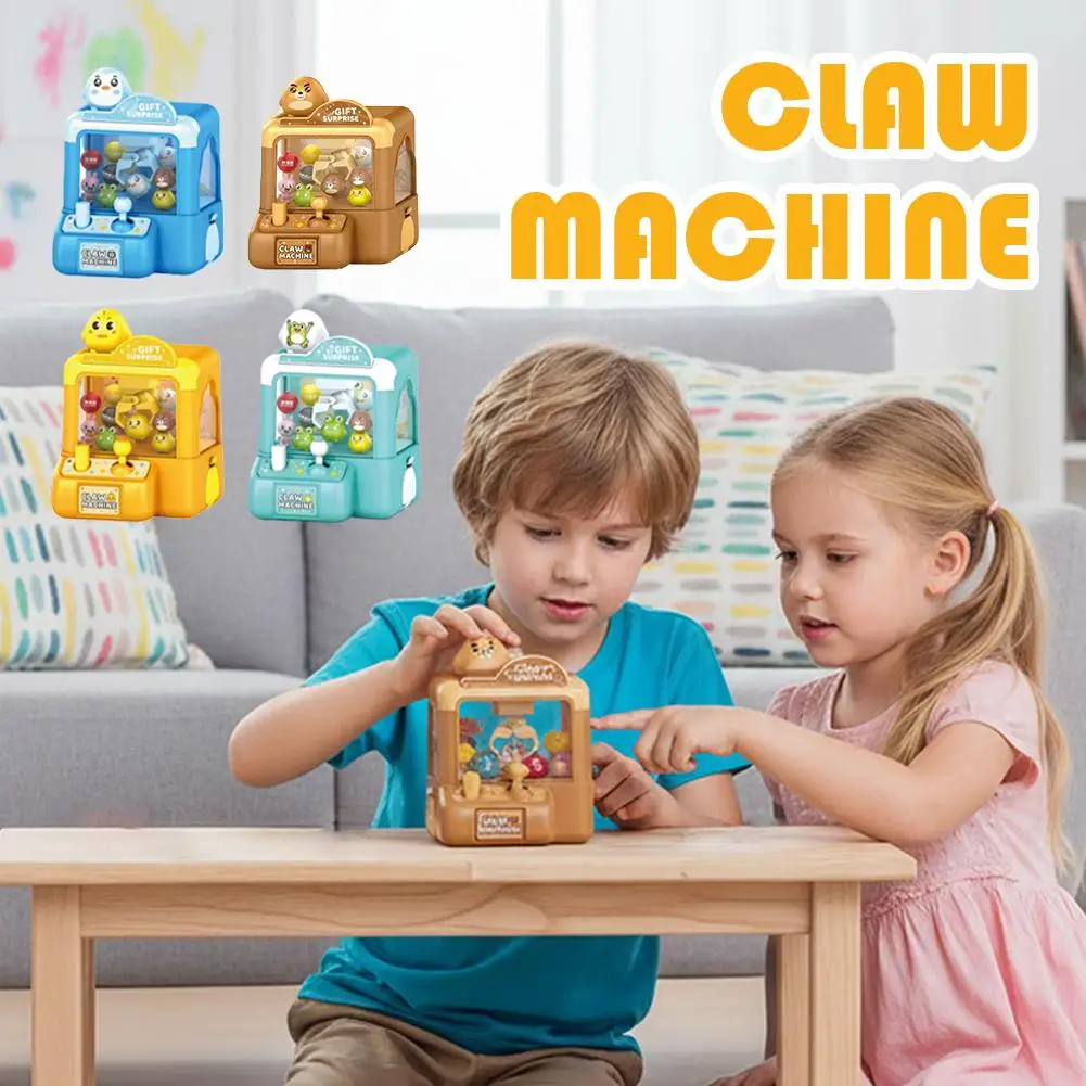 Mini Claw Machine Arcade Game for Kids with Animal Prizes Parent Child Interactive Toy Fine Motor Skills Training Travel Size