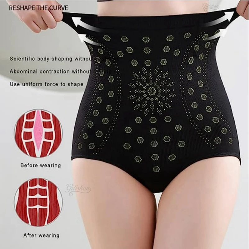 Women Shapewear Flat Belly Sheathing Panties High Waist Slimming Shorts Waist Trainer Ionstech Unique Fiber Restoration Shaper