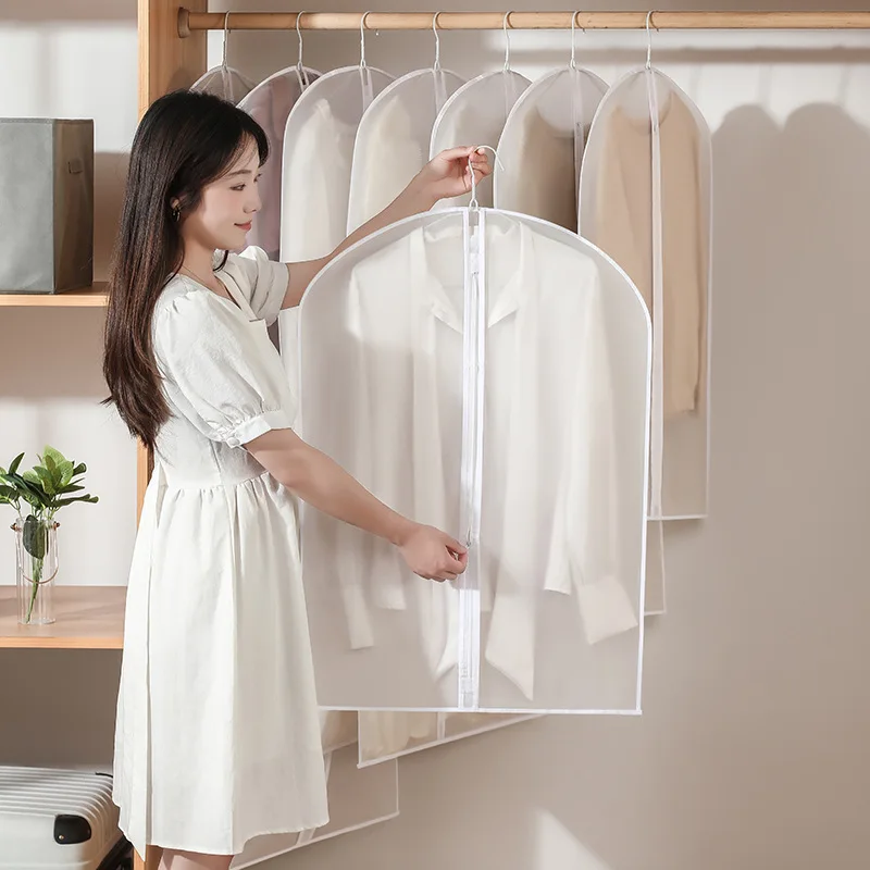 

Clothes Hanging Dust cover wedding Dress Cover Suit Coat Storage Bag Garment bags Organizer Wardrobe Hanging Clothing Organizers