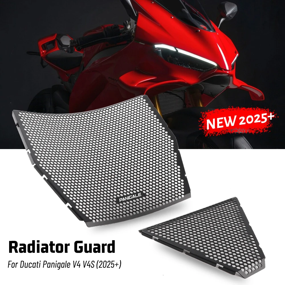 For Ducati Panigale V4 S/V4s (2025+) Radiator Guard Set Motorcycle Accessory Radiator Grill Guard Cover Protector CNC Aluminum