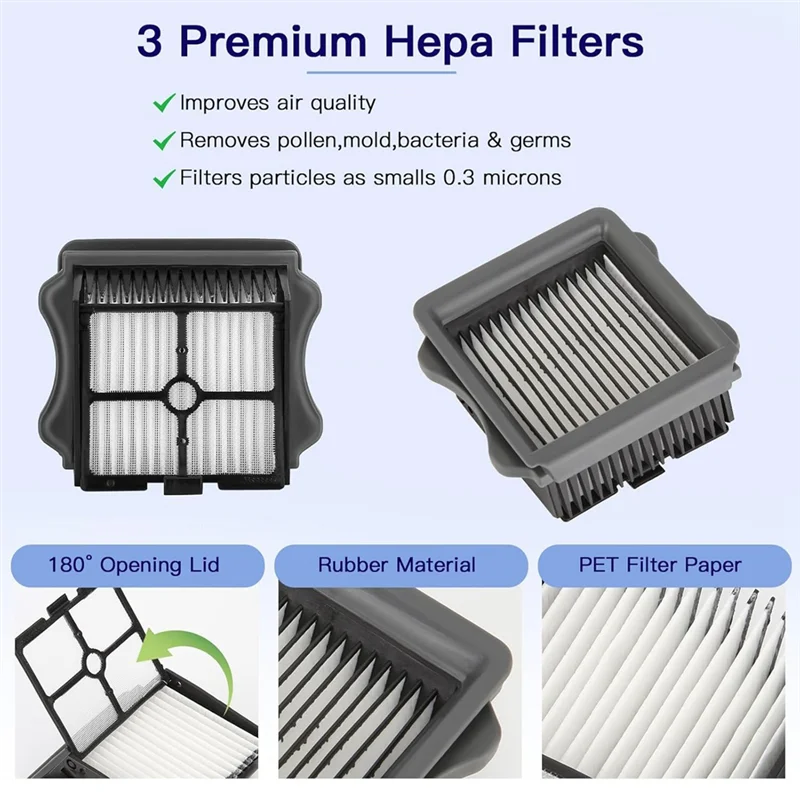 استبدال فرشاة A74G-Roller لـ Tineco Ifloor 5، Floor One S5 بكرات فرشاة المكنسة الكهربائية اللاسلكية ومرشحات Hepa