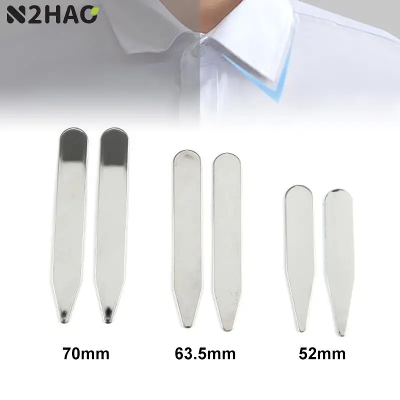 2 unids/set estancias de Collar de acero inoxidable huesos para la camisa de vestido de fiesta, herramienta de la joyería