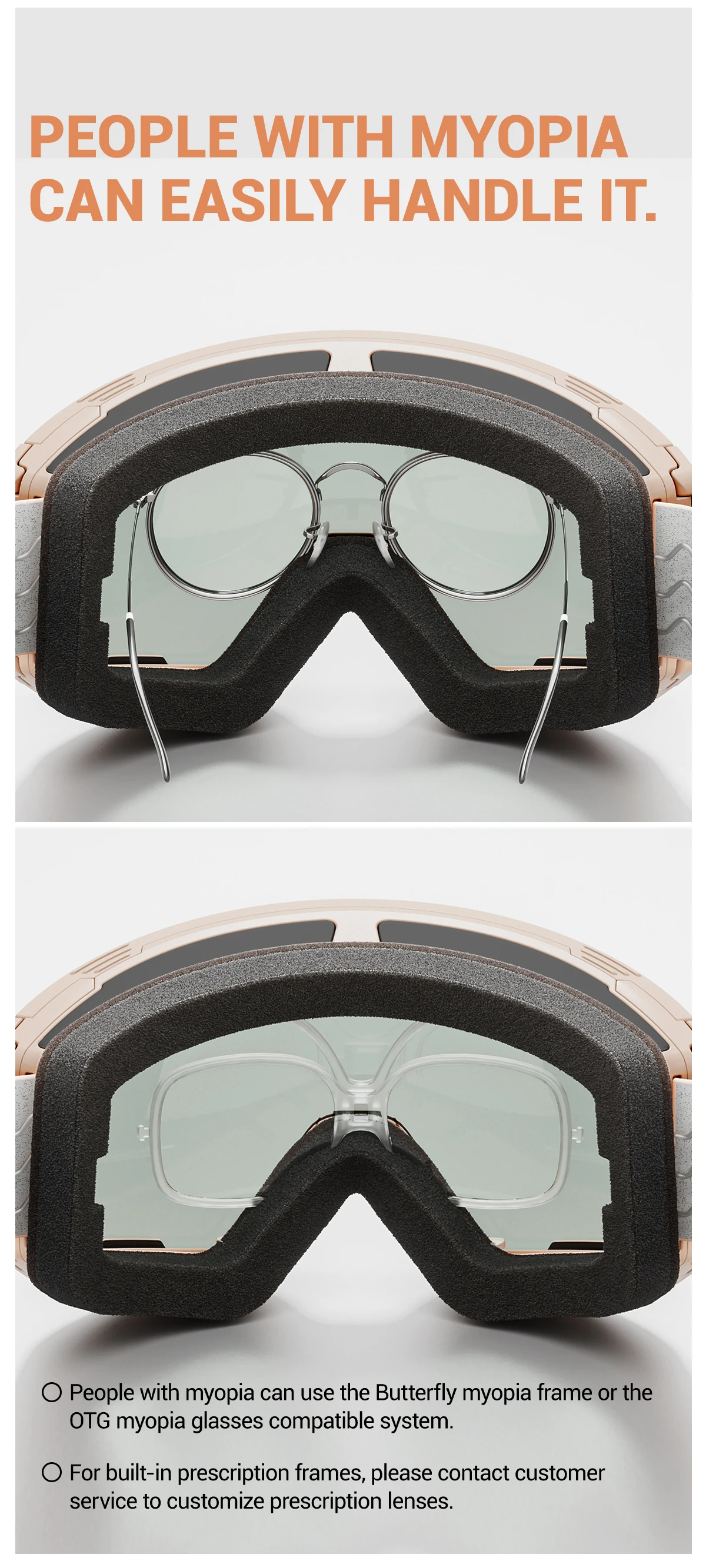 Kapvoe Photochrome Skibrille mit Magnetischen Antibeschlag-Gläsern UV400-Schutz für Männer und Frauen Skibrille Schnee-Sonnenbrille Sportbrille – Detail 11