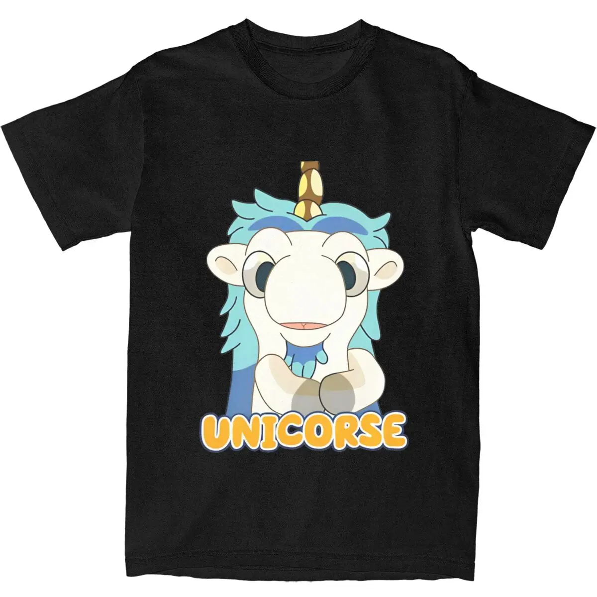 Cute Unicorse T Shirt Summer Hot Anime Blueyed Aesthetic T Shirts Pure Cotton Hipster Tee Shirt  Men Short-Sleeve Pattern Tops