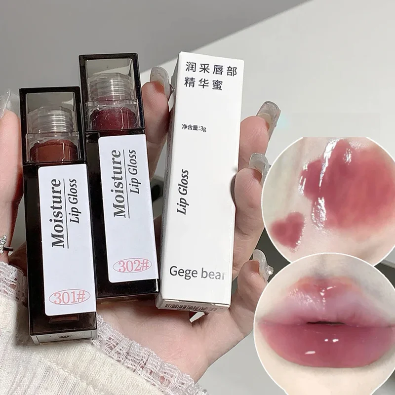 Frozen Tea Rose Lip Gloss Labial Moisturizer Jelly Lipstick Bright Lip Oil Nude Pink Clear Tint Make Up Korean Beauty Cosmetics