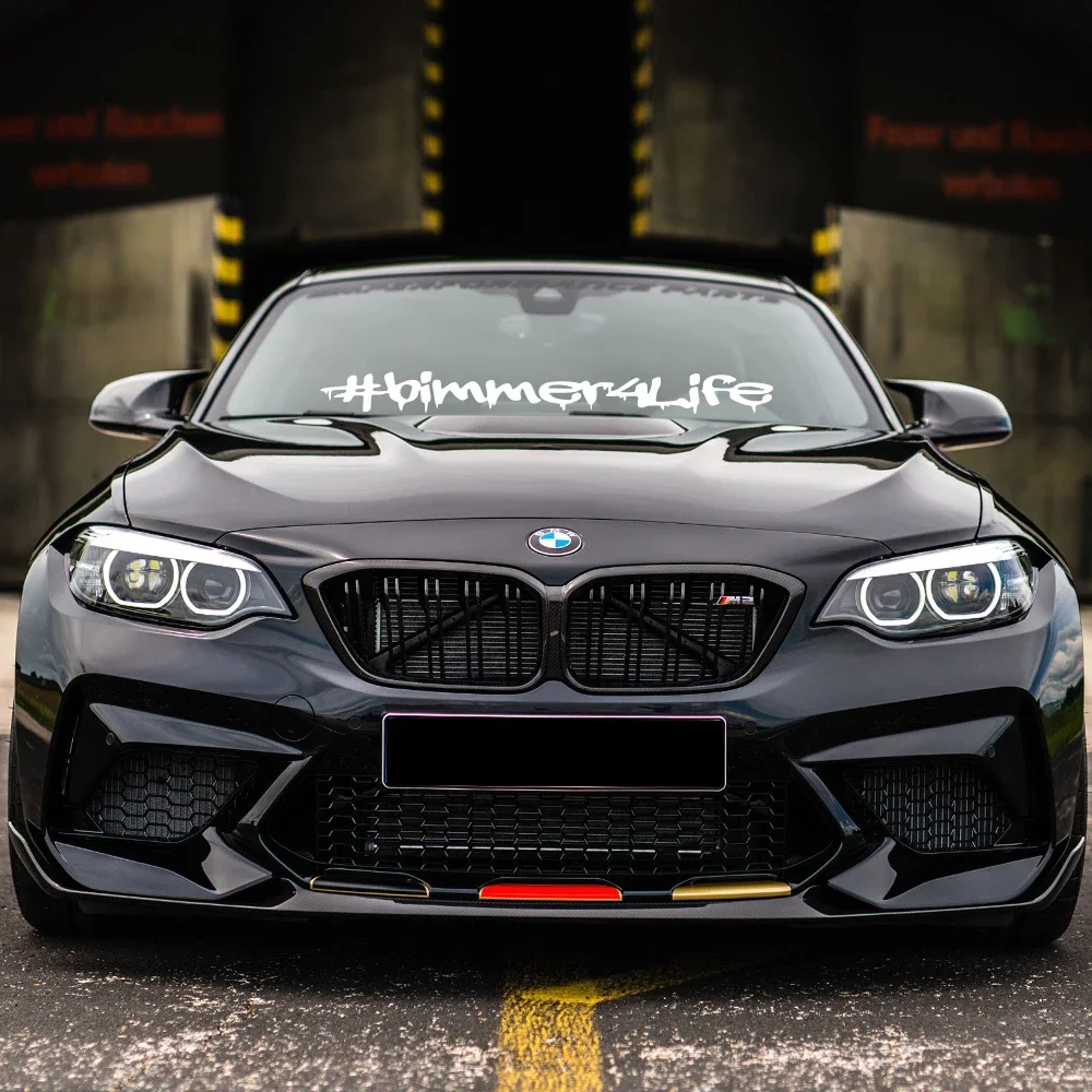 Bimmer للحياة ملصقات الزجاج الأمامي للسيارات BMW 3 4 5 X M جميع الموديلات النافذة الأمامية الخلفية الفينيل فيلم ملصق مائي اكسسوارات الديكور السيارات