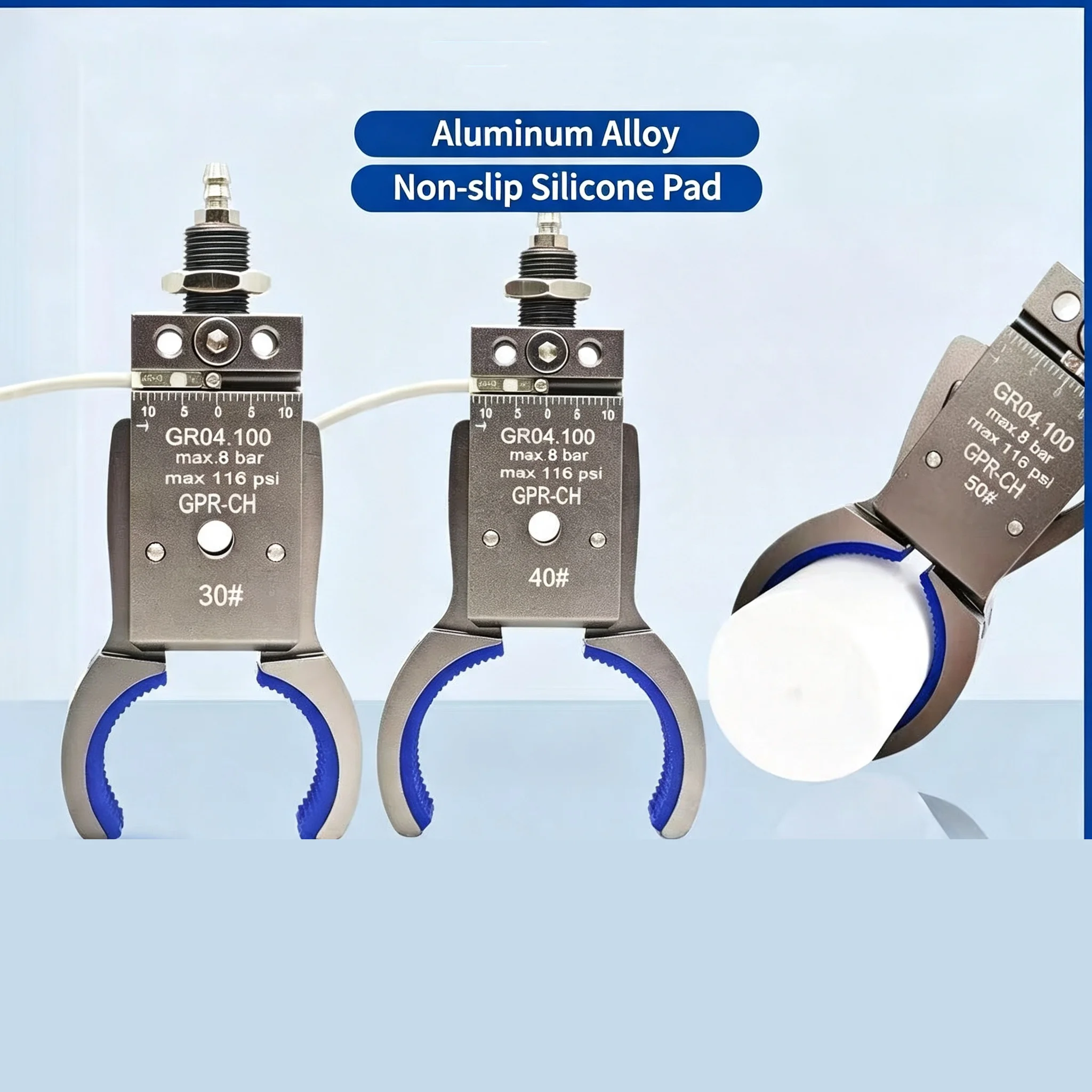 Robot Bottle Embryo Fixture with Magnetic Induction Gripper GPR30/40/50/60 - Circular Pneumatic Small Clamp for Precision Assemb