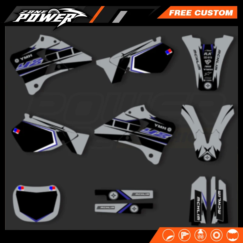 

Powerzone Graphics Body Decals Sticker Kits for YAMAHA YZ125 1996 1197 1998 1999 2000 2001 YZ250 YZ 125 250 05