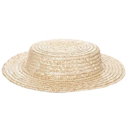 Vacation Teaparty Hat Base Handwoven Straw Hat Accessories Elegant Bonnet Hat Victorian Flat Brimmed Hat for Camping
