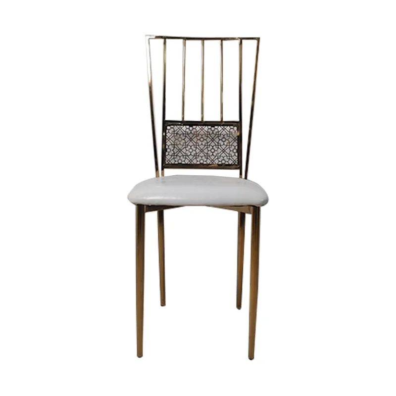 

Modern minimalist designer recommended hotel wedding celebration stainless steel banquet chair