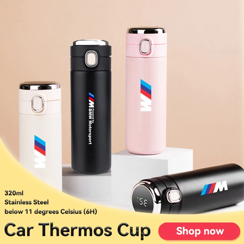 

Stainless Steel Car Thermos Flask Travel Sport Cup Vacuum Insulated Water Bottle for BMW M E34 E36 E60 E90 E46 E39 E70 F10 F20
