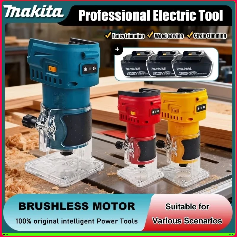 

Беспроводная аккумуляторная фрезерная машина Makita с литиевой батареей для деревообработки, бытовой перезаряжаемый электроинструмент