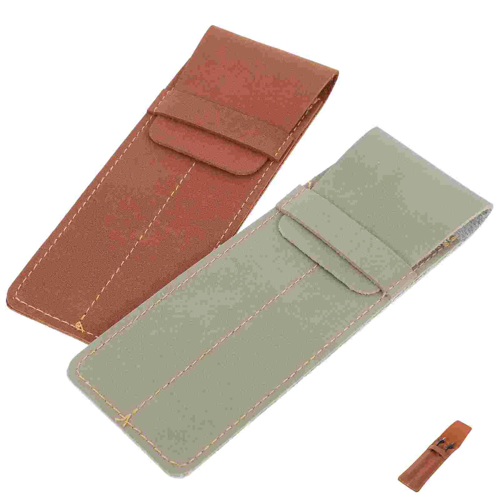 

2 Pcs Pen Case Lightweight Sleeve Ballpoint Everyday Use Pouch Fountain for Two Pens