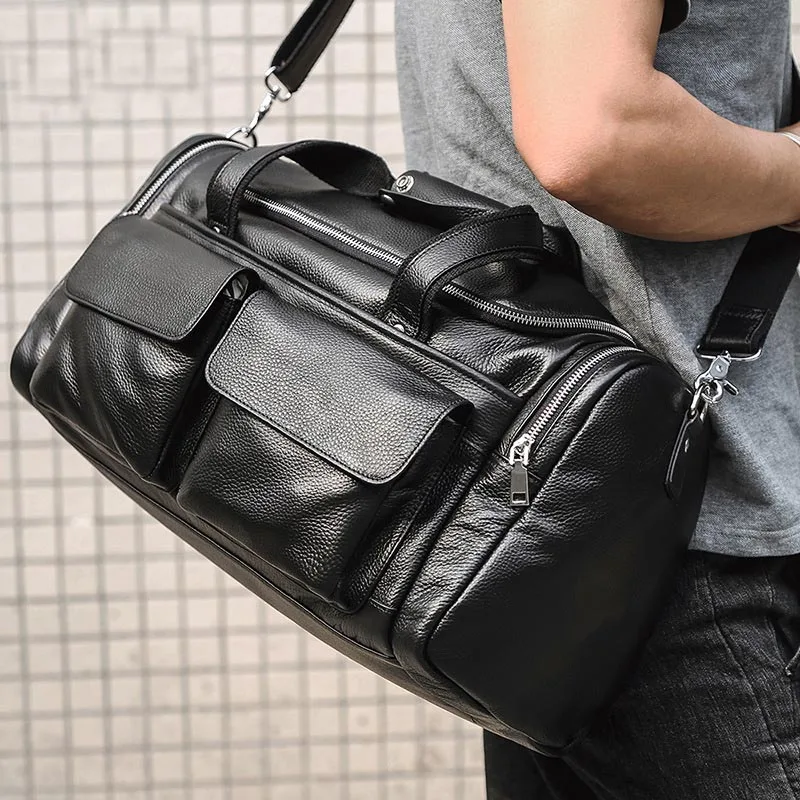 Extra Large Genuine Leather Travel Bag For Man 17\